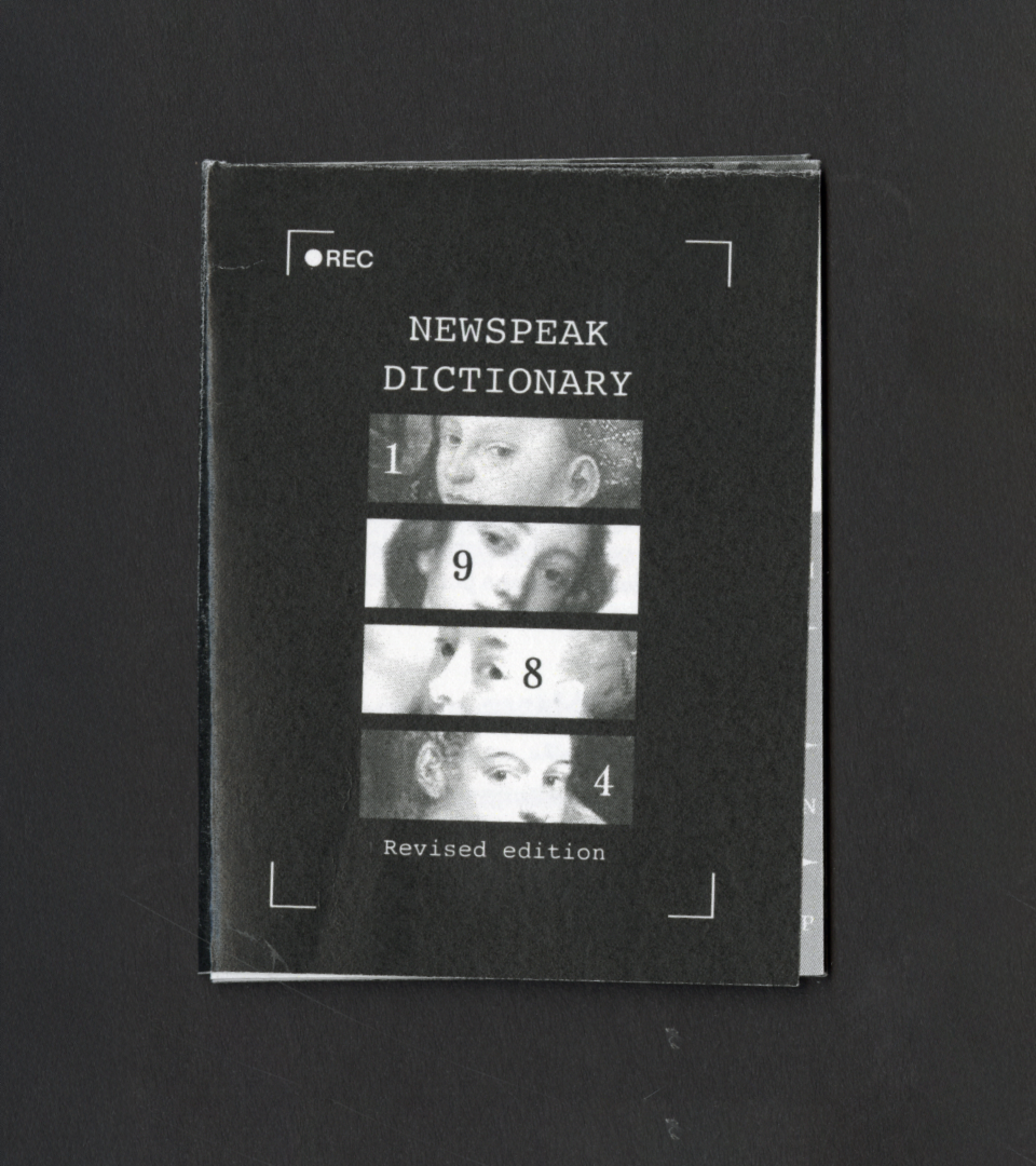 mini zine representing a Newspeak dictionary