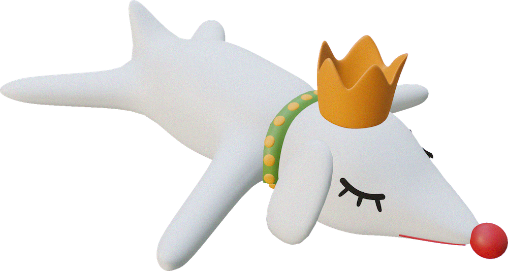 3D rendering of Yoshitomo Nara's King Pup